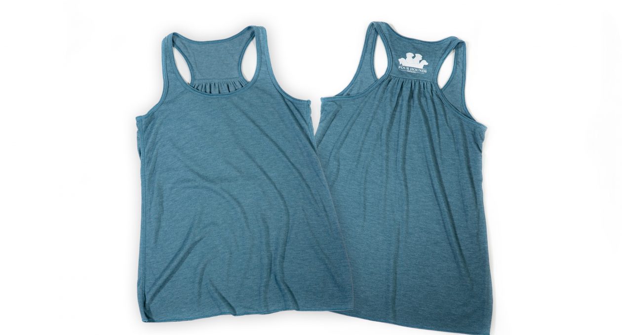 Bella Flowy Racerback Logo Tank – Heather Deep Teal